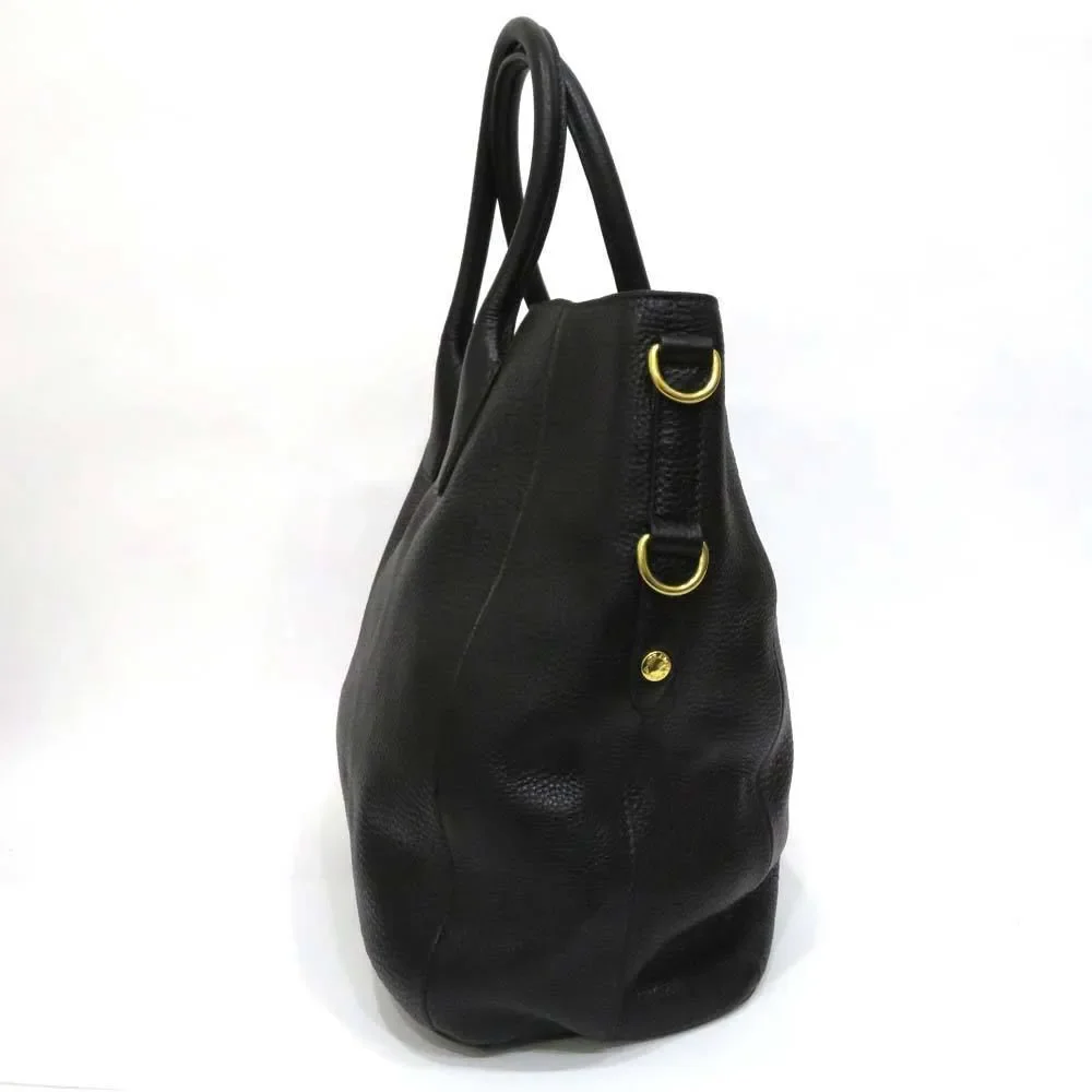 Prada 2 Way Bag Vitello Dino Leather Black - Picture 4 of 10